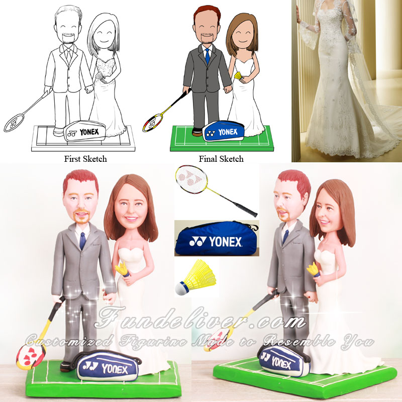 Badminton Wedding Cake Toppers